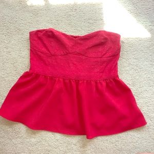Red H&M tube top